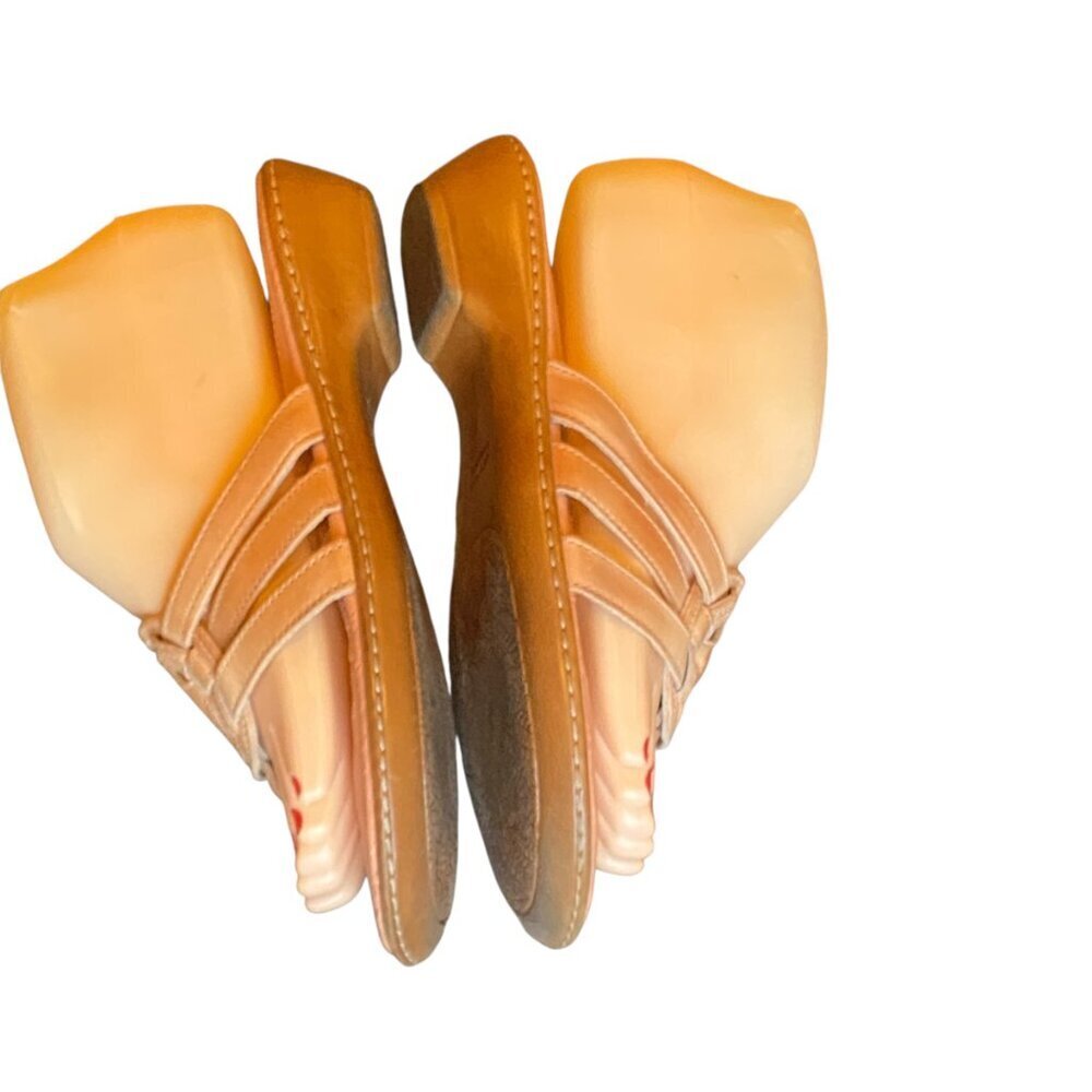 Nurture Woven Leather Cushioned Thong Sandals 7M Peach/Nude 275A - Picture 6 of 8